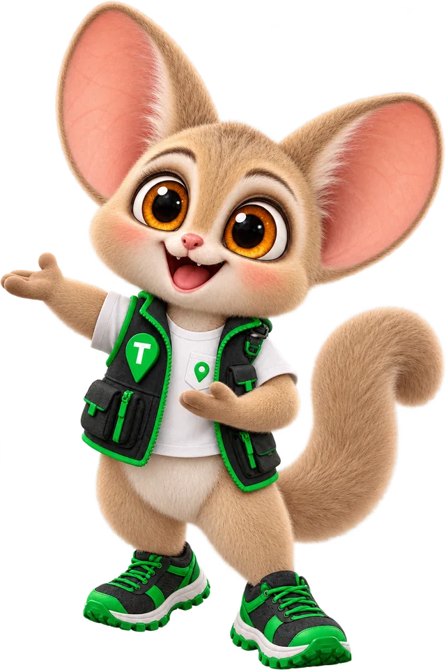 Toby the bush baby, LeadScrapper's mascot, presenting the lead search screen