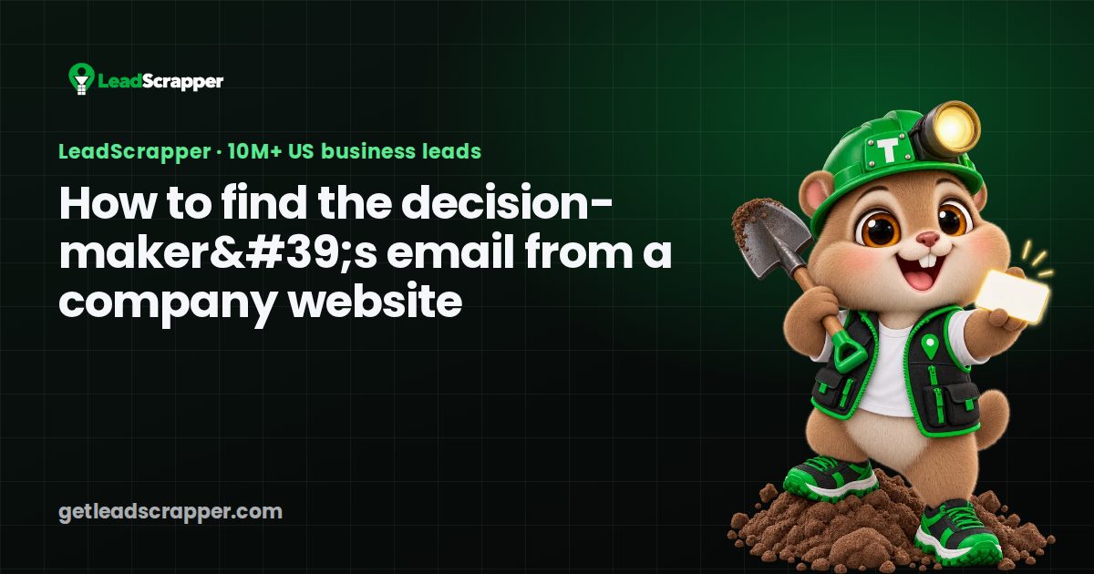 How to find the decision-maker's email from a company website