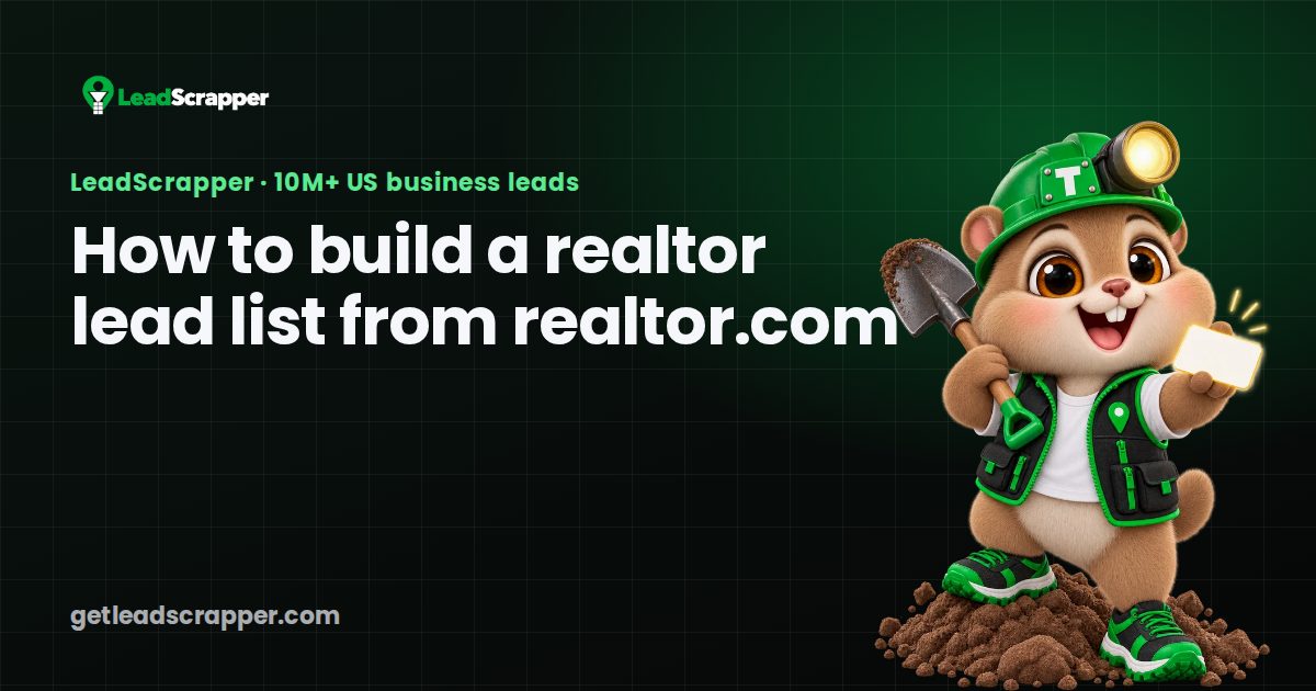 How to build a realtor lead list from realtor.com